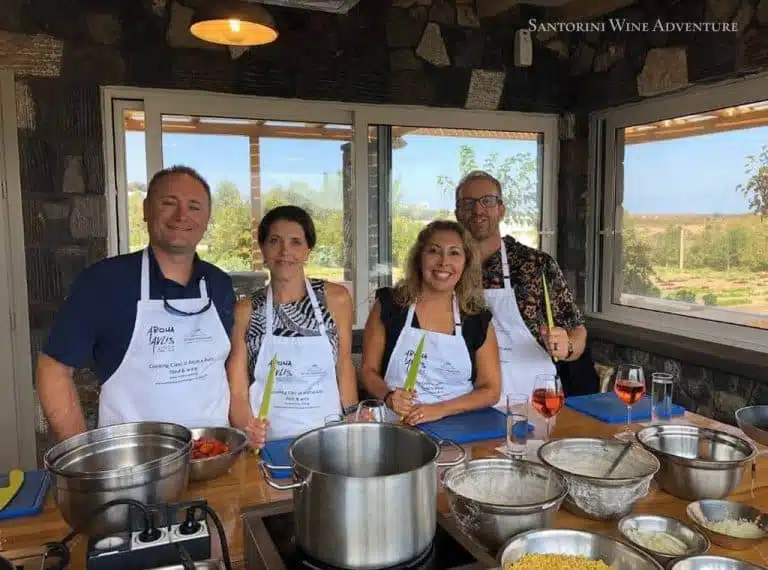 Private Santorini Cooking Class Tour with Wine Tasting
