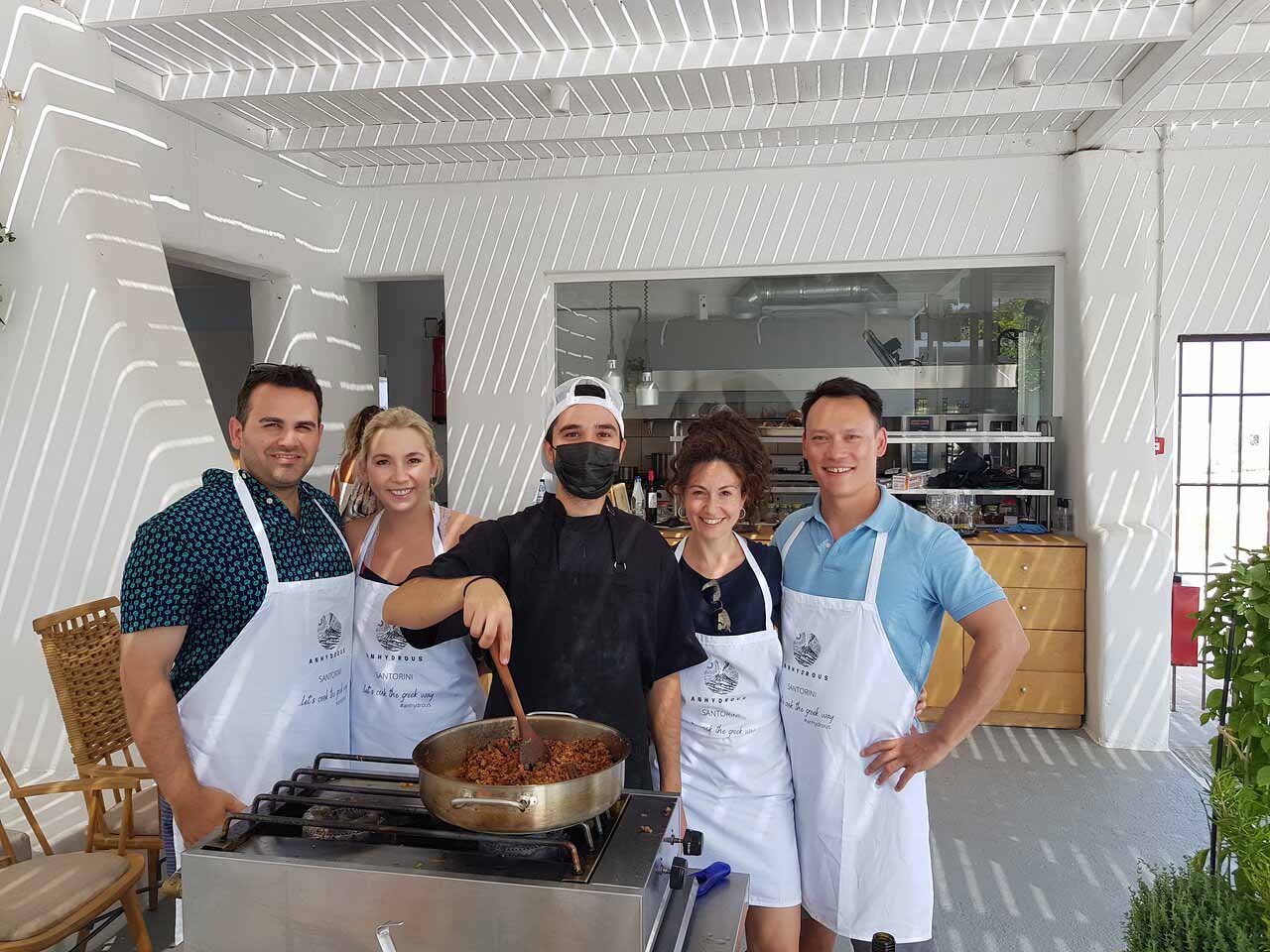Private Santorini Cooking Class with Wine Tasting Tour